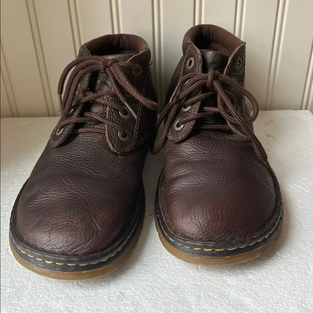 Dr. Martens unisex Rico Brown Leather laceUp Chukka ankle Boots shoes 10M/11W